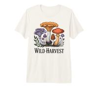 Wild Harvest Cottagecore Mushroom Foraging Premium T-Shirt