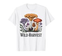 Wild Harvest Cottagecore Mushroom Foraging T-Shirt