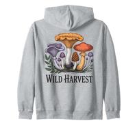 Wild Harvest Cottagecore Mushroom Foraging Zip Hoodie