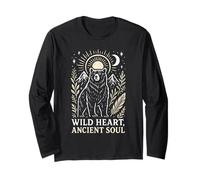 Wild Heart Ancient Soul Bear Nature Wilderness Art Long Sleeve T-Shirt