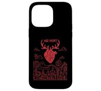 Wild Heart Antlers Nature Village Folk Art Line Case for iPhone 14 Pro Max