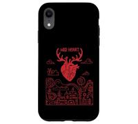 Wild Heart Antlers Nature Village Folk Art Line Case for iPhone XR