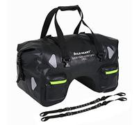 WILD HEART Dry Motorcycle Tail Bag 70L with Rope Straps and Inner Pocket Waterproof PVC 500D for Travel,Motorcycle and so on (Black)