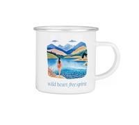 Wild Heart Free Spirit Wild Swimming Enamel Mug 12oz