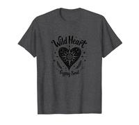 Wild Heart Gypsy Soul Bohemian Spirit Celestial T-Shirt, Men, Dark Heather Grey, 3XL