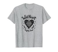 Wild Heart Gypsy Soul Bohemian Spirit Celestial T-Shirt, Men, Heather Grey, S