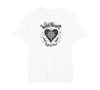 Wild Heart Gypsy Soul Bohemian Spirit Celestial T-Shirt, Men's Big and Tall, White, 4X Tall