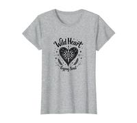 Wild Heart Gypsy Soul Bohemian Spirit Celestial T-Shirt, Women, Heather Grey, 3XL