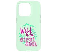Wild Heart Gypsy Soul Boho Mountain Nature Design Case for iPhone 15 Pro