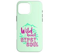 Wild Heart Gypsy Soul Boho Mountain Nature Design Case for iPhone 16 Pro Max