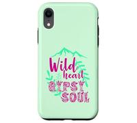 Wild Heart Gypsy Soul Boho Mountain Nature Design Case for iPhone XR
