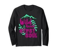 Wild Heart Gypsy Soul Boho Mountain Nature Design Long Sleeve T-Shirt