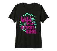 Wild Heart Gypsy Soul Boho Mountain Nature Design Premium T-Shirt