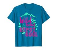 Wild Heart Gypsy Soul Boho Mountain Nature Design T-Shirt