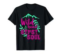 Wild Heart Gypsy Soul Boho Mountain Nature Design T-Shirt