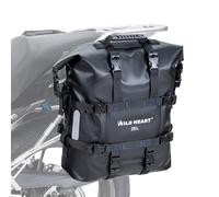 WILD HEART Motorcycle side bag stainless steel suspension waterproof bag Saddlebags 20L/25L waterproof Pianner Bag wear-resistant general-purpose Bike accessories (Black TPU, 25L One Pack)