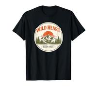 Wild Heart Roam Free Mountain Sunset Nature Adventure T-Shirt