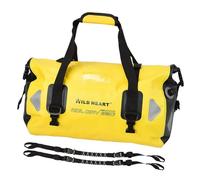 Wild heart Waterproof Bag Duffel Bag 40L 66L 100L with Welded Seams Shoulder Straps, Mesh Pocket for Kayaking, Camping, Boating,Motorcycle (100L Yellow add Bottom with Rope)