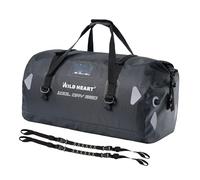 WILD HEART Waterproof Motorcycle Duffel Bag PVC500D Double-bottom With Rope Straps and Inner Pocket 40L 66L 100L for Kayaking, Camping, Boating,Motorcycle, 100L Imitation carbon fiber, 100L, Storage