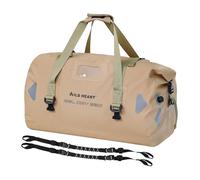 WILD HEART Waterproof Motorcycle Duffel Bag PVC500D Double-bottom With Rope Straps and Inner Pocket 40L 66L 100L for Kayaking, Camping, Boating,Motorcycle, 66L Khaki, 66L, Storage and Waterproof
