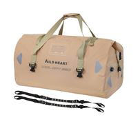 WILD HEART Waterproof Motorcycle Duffel Bag PVC500D Double-bottom With Rope Straps and Inner Pocket 40L 66L 100L for Kayaking, Camping, Boating,Motorcycle, 100L Khaki, 100L, Storage and Waterproof
