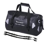WILD HEART Waterproof Travel Bag PVC500D Double Base with Rope and Inner Pocket 40L 66L 100L for Kayaking, Camping, Boating, Motorcycle, Black, 66L, Waterproof Travel Bag