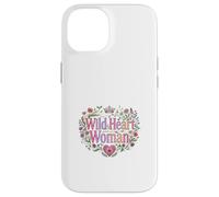 Wild Heart Woman Floral Empowerment Design Case for iPhone 14
