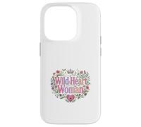 Wild Heart Woman Floral Empowerment Design Case for iPhone 14 Pro