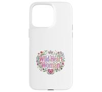 Wild Heart Woman Floral Empowerment Design Case for iPhone 15 Pro Max