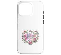 Wild Heart Woman Floral Empowerment Design Case for iPhone 16 Pro