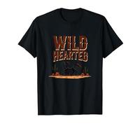 Wild Hearted Cowgirls Western Spirit Rustic Desert Horse T-Shirt, Men, Black, M