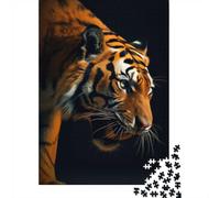 Wild Hissing Tiger Head 1000-Piece Jigsaw Puzzle for Adults, 38x26cm/1000pcs, Quiet Home Activity, Weekend Downtime And Year-Round Leisure