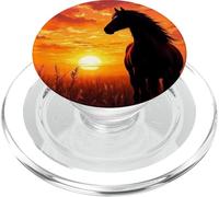 Wild Horse Country Horse Riding Aesthetic Sun PopSockets PopGrip for MagSafe