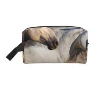 Wild Horse PictureMakeup Trave Bag for Women,Cosmetic Large Capacity Organizer