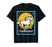 Wild Horse Running Equestrian Lover Rider Mustang Apple T-Shirt