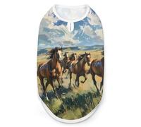 Wild Horses Galloping Dog And Cat Clothes Pet Summer Sleeveless T Shirt Basic Vest M