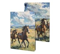 Wild Horses Galloping Slim Case Compatible with iPad 10th 9th 8th 7th Generation 2022 2021 2020 2019 Protective Cover Stand