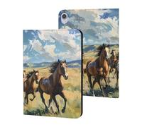Wild Horses Galloping Slim Case Compatible with iPad 10th 9th 8th 7th Generation 2022 2021 2020 2019 Protective Cover Stand
