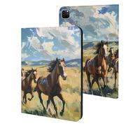 Wild Horses Galloping Slim Case Compatible with iPad 10th 9th 8th 7th Generation 2022 2021 2020 2019 Protective Cover Stand