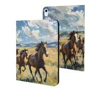 Wild Horses Galloping Slim Case Compatible with iPad 10th 9th 8th 7th Generation 2022 2021 2020 2019 Protective Cover Stand