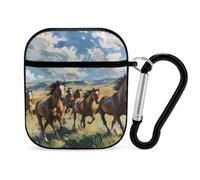 Wild Horses Galloping Slim Compatible with Airpod Case Protective Hard Cover Skin Shockproof