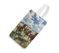 Wild Horses Galloping Travel Luggage Tags for Suitcases Baggage Handbag Label