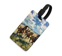 Wild Horses Galloping Travel Luggage Tags for Suitcases Baggage Handbag Label