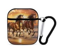 Wild Horses Running on The Beach Fashion Earphone Cases Cover Compatible for AirPods 1&2 Headphone Earbuds