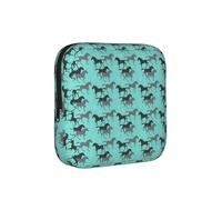 Wild Horses, Sanitary Pad Storage Bag, Pad Holder Bag with Zipper, Change Purse