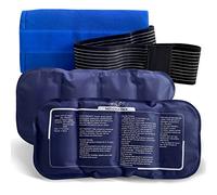 WILD+ Ice Packs for Injuries, Reusable Gel Hot and Cold Compress Therapy Cold Pack with Adjustable Strap, Sports Ice Pack Pain Relief for Sprains, Swelling, Bruises (3 Pieces Set)