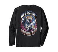 Wild Instinct Unbreakable Spirit Leopard Flame (ART BACK) Long Sleeve T-Shirt