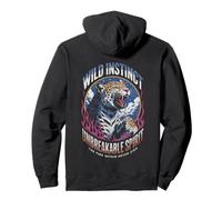 Wild Instinct Unbreakable Spirit Leopard Flame (ART BACK) Pullover Hoodie