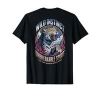 Wild Instinct Unbreakable Spirit Leopard Flame (ART BACK) T-Shirt