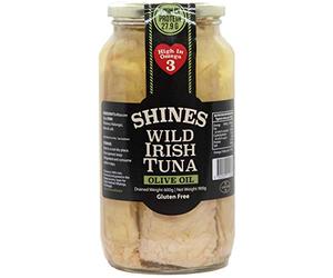 Wild Irish Albacore Tuna in Olive Oil - 1kg Jar - Low Carb - Ideal for Keto Diet - LCHF - Dolphin Friendly - Hand Filleted - No Gluten - High in Omega 3 - Low in Salt - by Shines